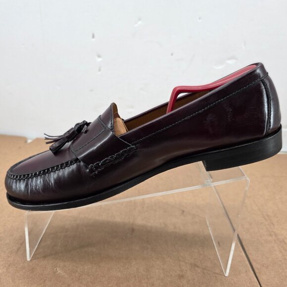 Cole Haan Men's Burgundy Leather Pinch Tassel Loafer Slip-On Shoe Size 12D 03507 - Picture 4 of 9